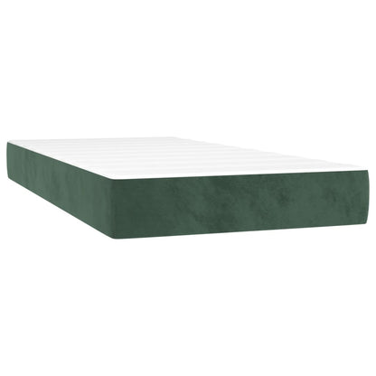 Box Spring Postel S Matrací Samet Tmavě Zelená