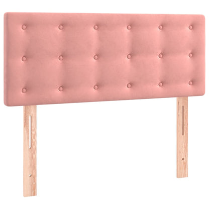 Box Spring Postel S Matrací Samet Růžová