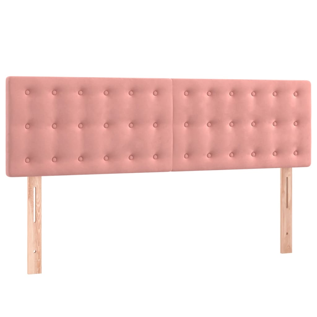 Box Spring Postel S Matrací Samet Růžová