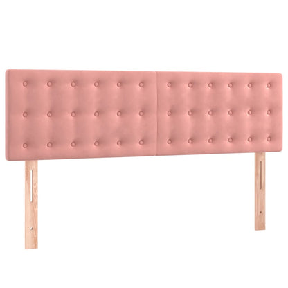 Box Spring Postel S Matrací Samet Růžová
