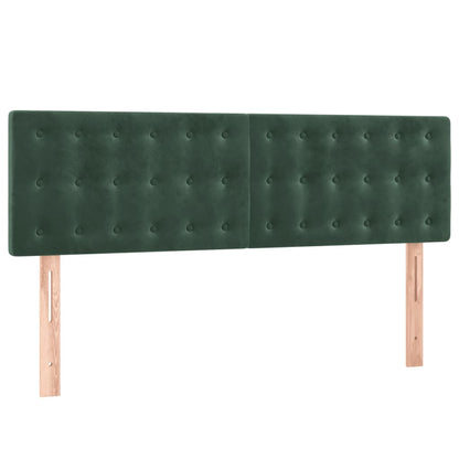 Box Spring Postel S Matrací Samet Tmavě Zelená