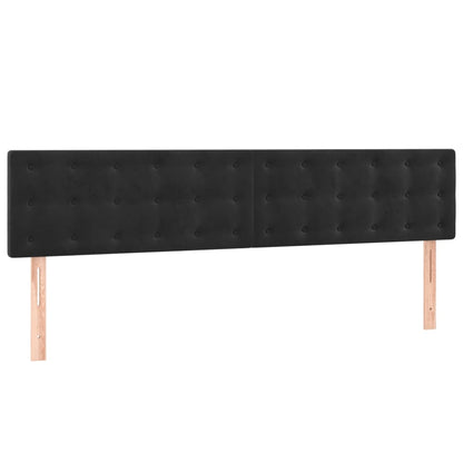 Box Spring Postel S Matrací Černá Samet Černá