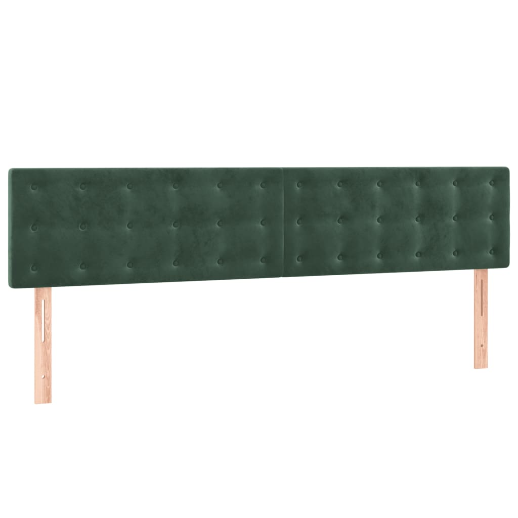 Box Spring Postel S Matrací Samet Tmavě Zelená