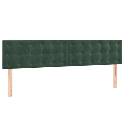 Box Spring Postel S Matrací Samet Tmavě Zelená