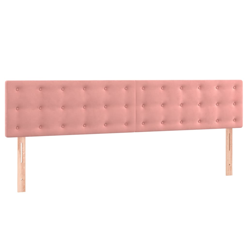 Box Spring Postel S Matrací Samet Růžová