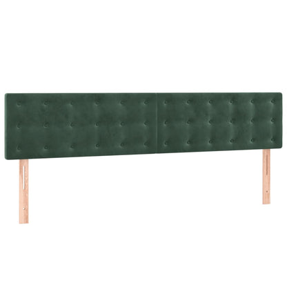 Box Spring Postel S Matrací Samet Tmavě Zelená