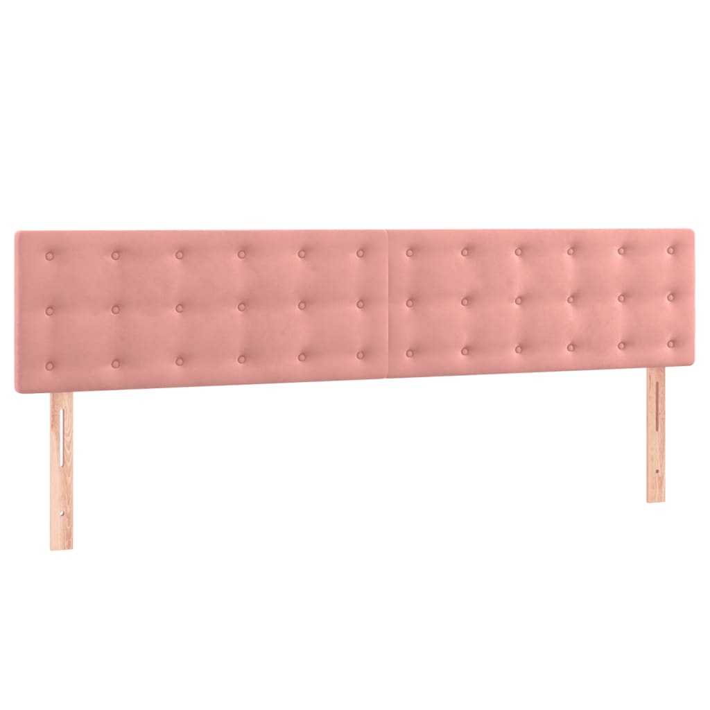 Box Spring Postel S Matrací Samet Růžová