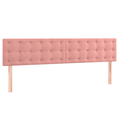 Box Spring Postel S Matrací Samet Růžová
