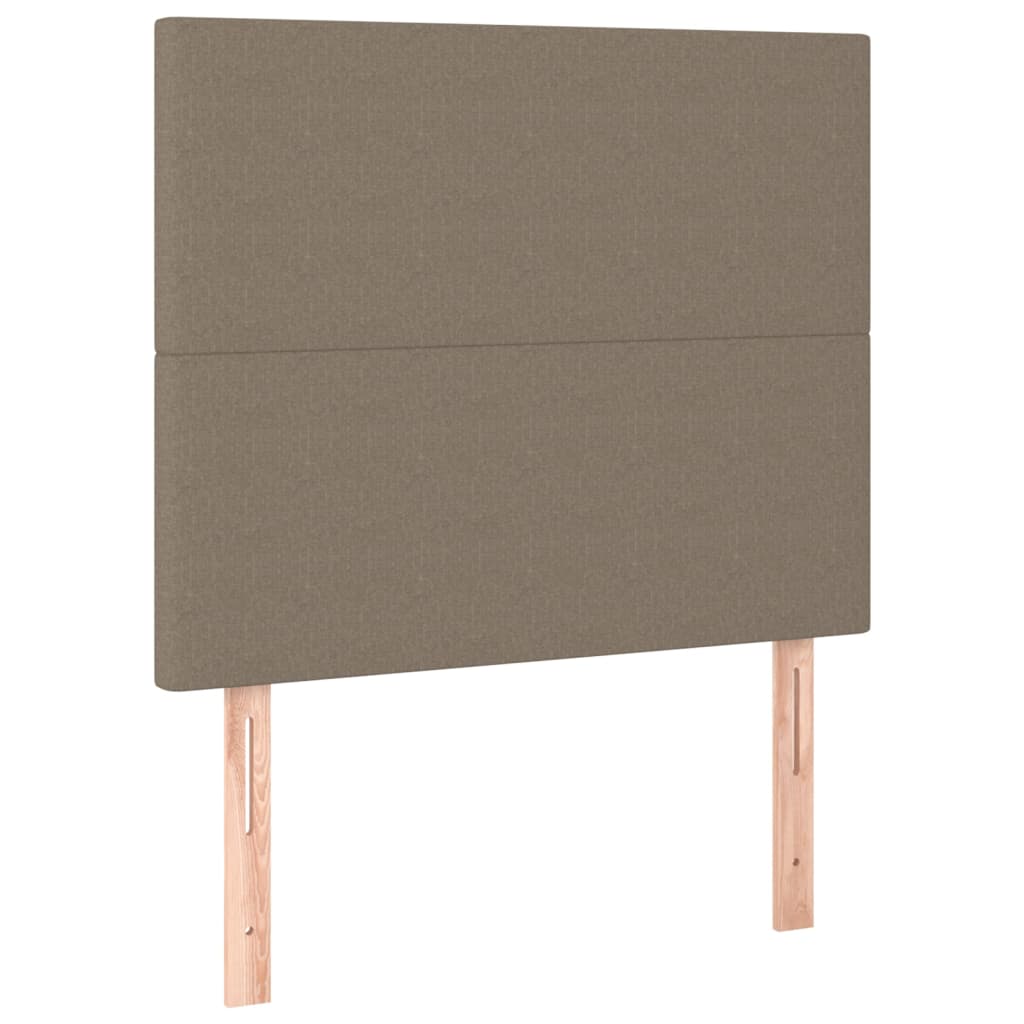 Box Spring Postel S Matrací Taupe 80X200 Cm Textil