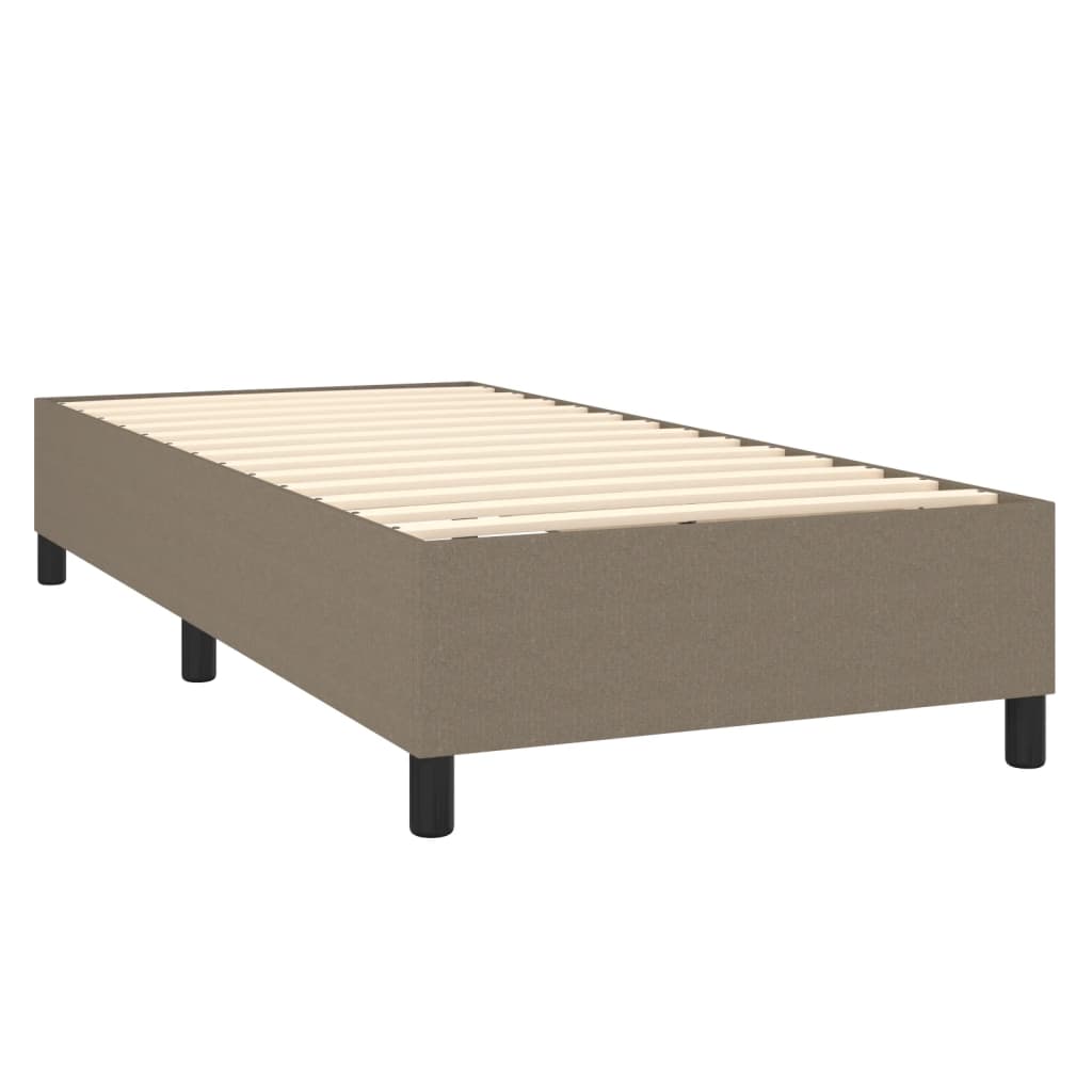 Box Spring Postel S Matrací Taupe 90X200 Cm Textil