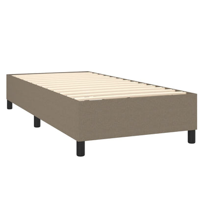 Box Spring Postel S Matrací Taupe 90X200 Cm Textil