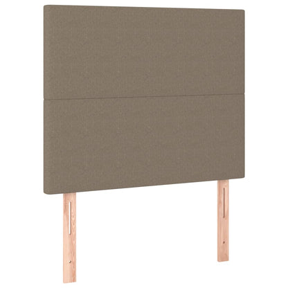 Box Spring Postel S Matrací Taupe 100 X 200 Cm Textil