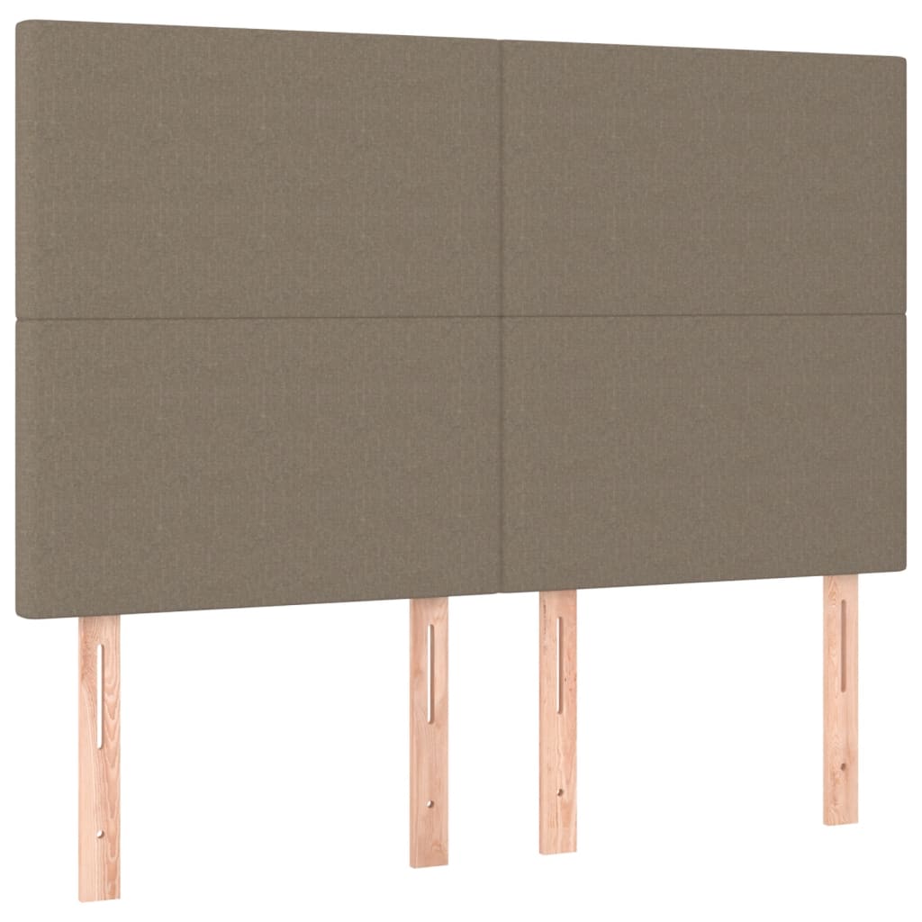 Box Spring Postel S Matrací Taupe 140X190 Cm Textil