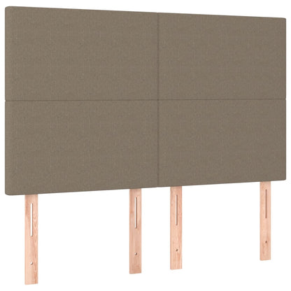 Box Spring Postel S Matrací Taupe 140X190 Cm Textil