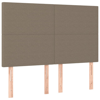 Box Spring Postel S Matrací Taupe 140X200 Cm Textil