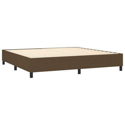 Box Spring Postel S Matrací Tmavě Hnědá 200X200 Cm Textil