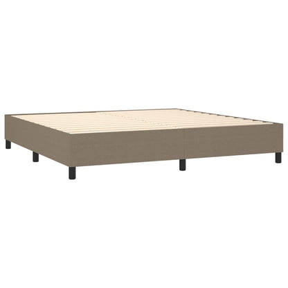 Box Spring Postel S Matrací Taupe 200X200 Cm Textil