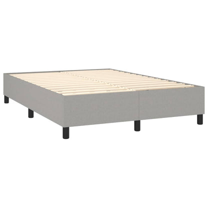 Box Spring Postel S Matrací Textil Světle Šedá
