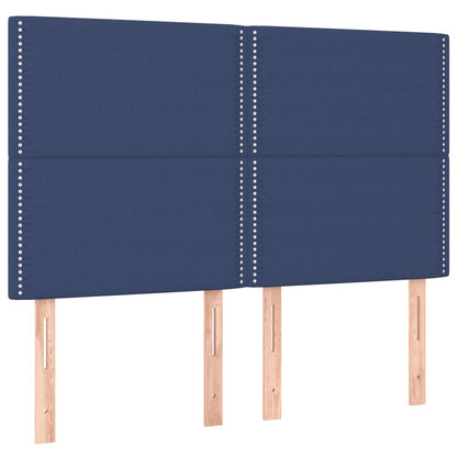 Box Spring Postel S Matrací Textil Modrá