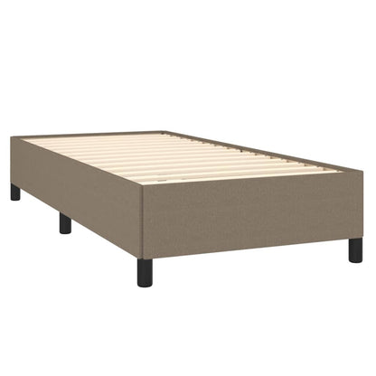 Box Spring Postel S Matrací Taupe 90X200 Cm Textil
