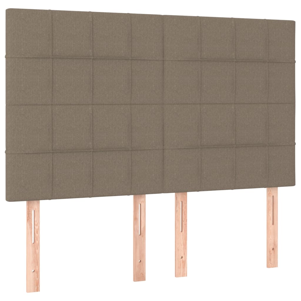 Box Spring Postel S Matrací Taupe 140X190 Cm Textil
