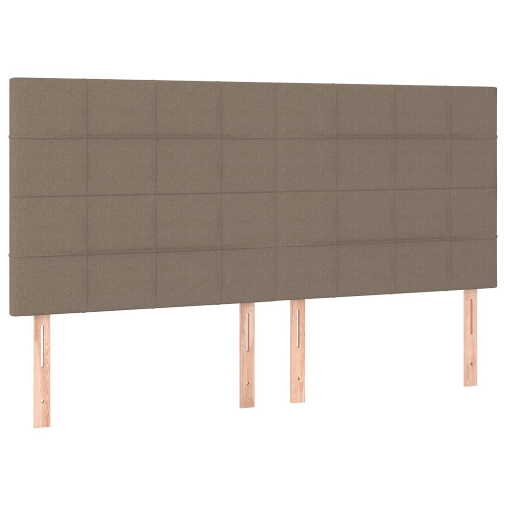 Box Spring Postel S Matrací Taupe 160X200 Cm Textil