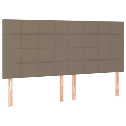 Box Spring Postel S Matrací Taupe 180X200 Cm Textil