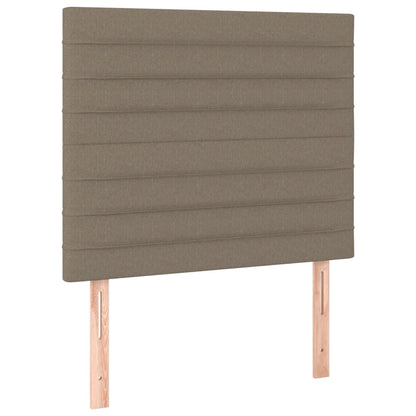 Box Spring Postel S Matrací Taupe 100 X 200 Cm Textil