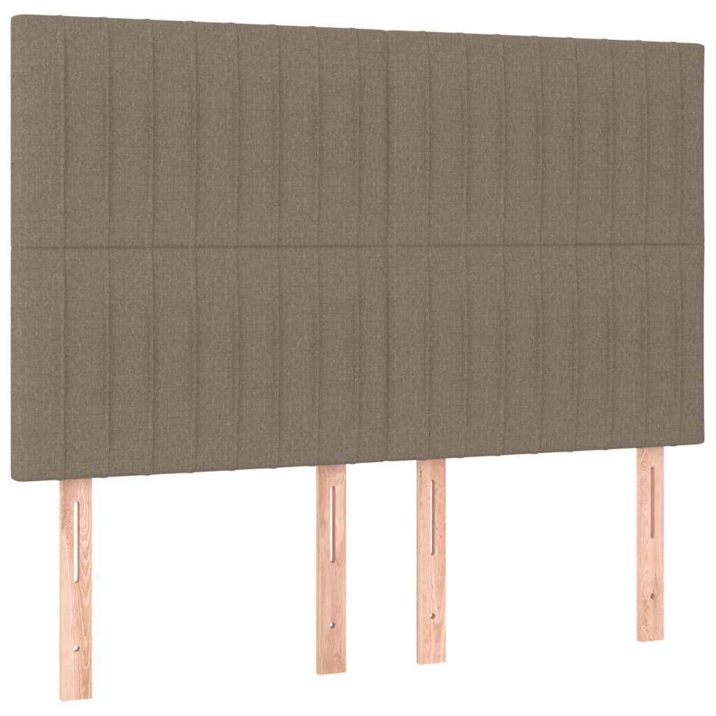 Box Spring Postel S Matrací Taupe 140X190 Cm Textil