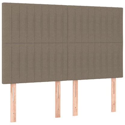 Box Spring Postel S Matrací Taupe 140X190 Cm Textil