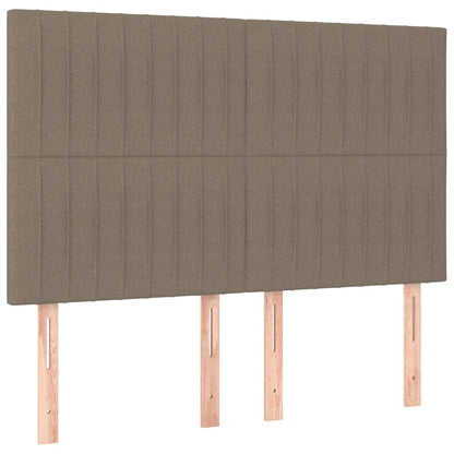 Box Spring Postel S Matrací Taupe 140X200 Cm Textil