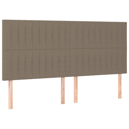 Box Spring Postel S Matrací Taupe 200X200 Cm Textil