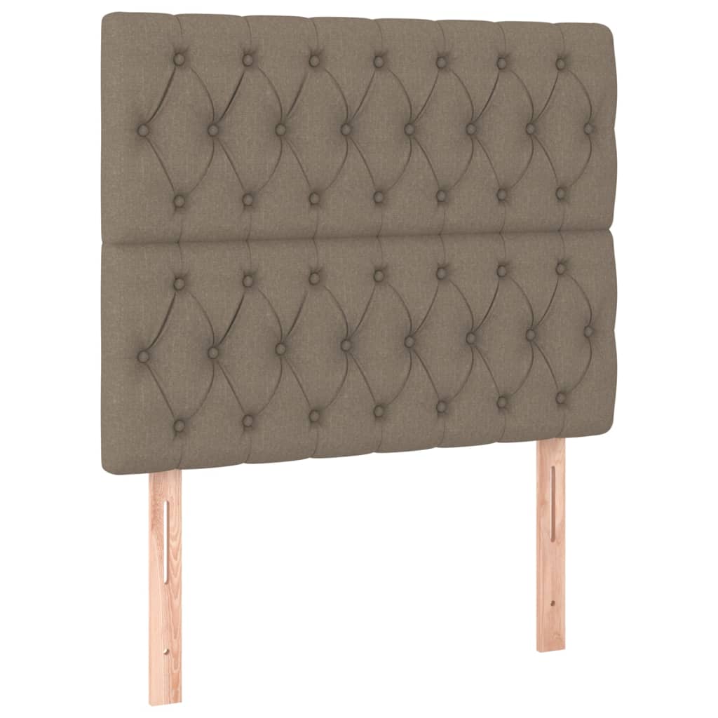 Box Spring Postel S Matrací Taupe 90X200 Cm Textil