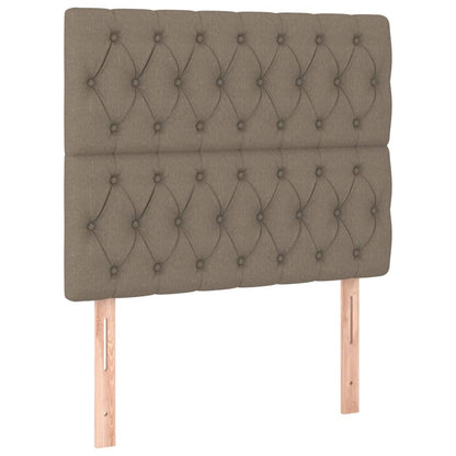 Box Spring Postel S Matrací Taupe 90X200 Cm Textil