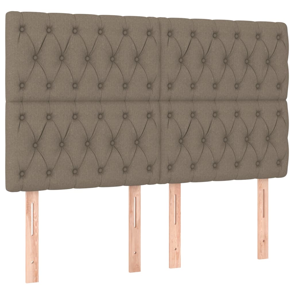 Box Spring Postel S Matrací Taupe 140X200 Cm Textil