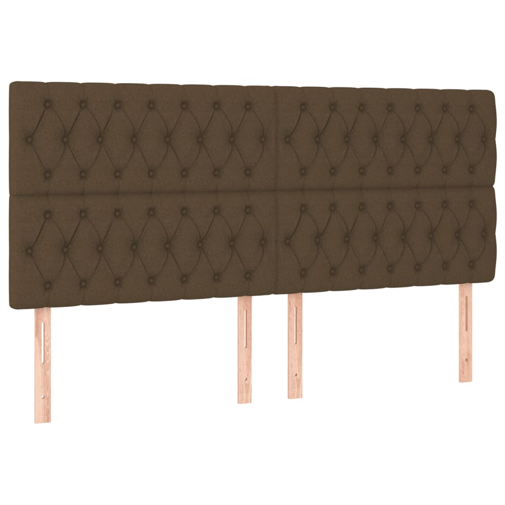 Box Spring Postel S Matrací Tmavě Hnědá 200X200 Cm Textil