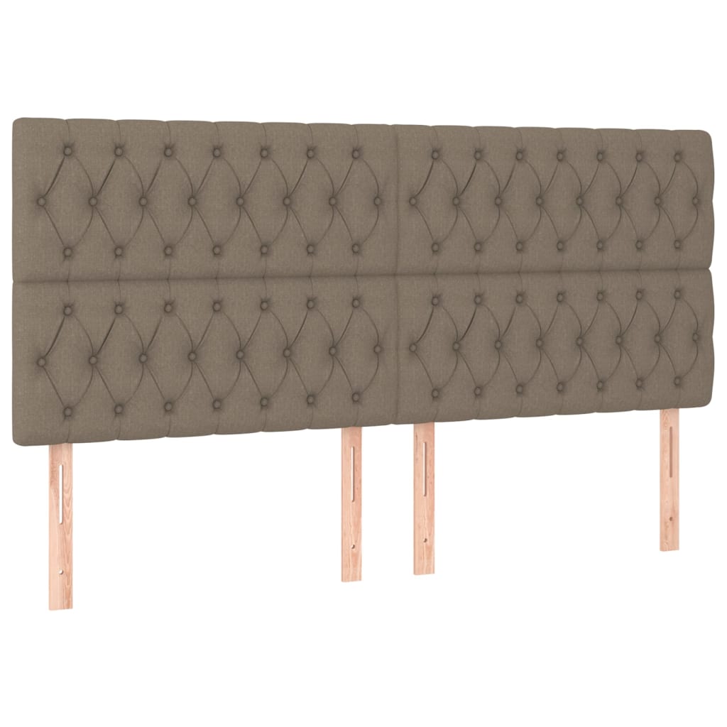 Box Spring Postel S Matrací Taupe 200X200 Cm Textil
