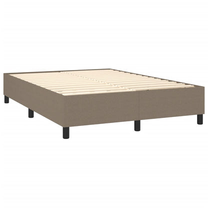 Box Spring Postel S Matrací Taupe 140X190 Cm Textil