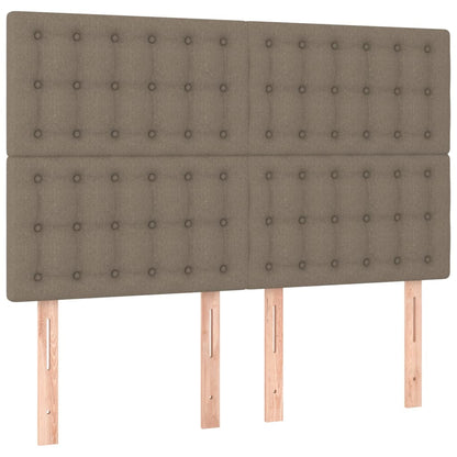 Box Spring Postel S Matrací Taupe 140X200 Cm Textil