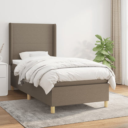 Box Spring Postel S Matrací Textil Taupe