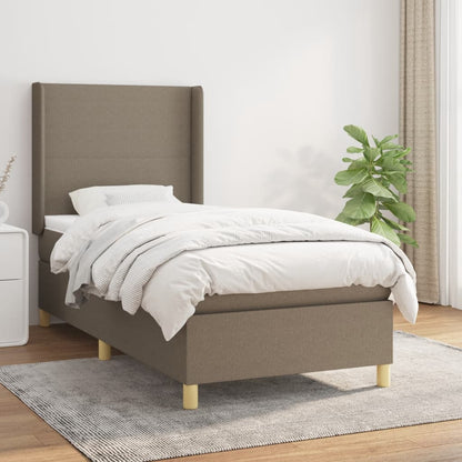 Box Spring Postel S Matrací Textil Taupe