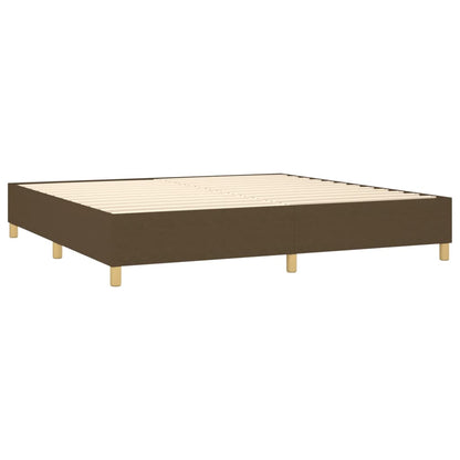 Box Spring Postel S Matrací Tmavě Hnědá 200X200 Cm Textil