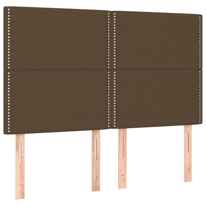 Box Spring Postel S Matrací Textil Tmavě Hnědá