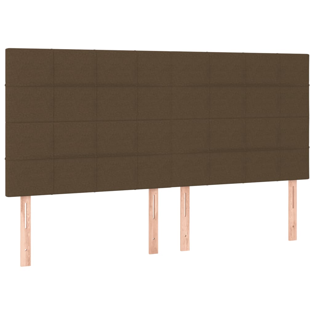 Box Spring Postel S Matrací Tmavě Hnědá 200X200 Cm Textil