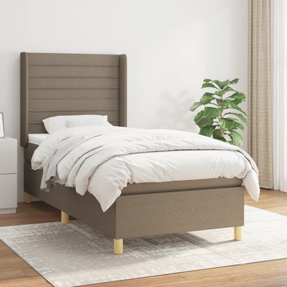 Box Spring Postel S Matrací Textil Taupe