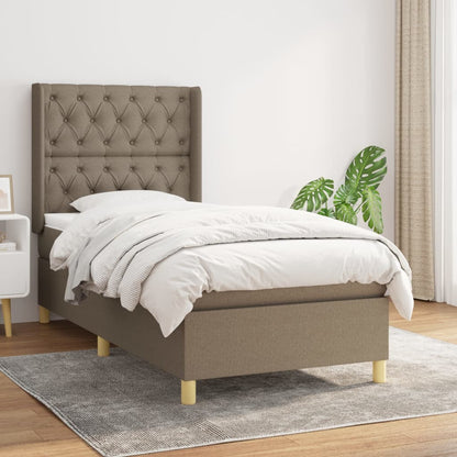 Box Spring Postel S Matrací Textil Taupe