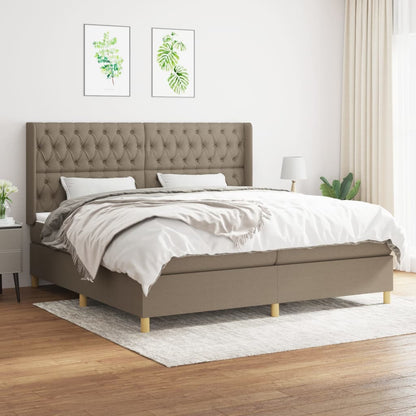 Box Spring Postel S Matrací Textil Taupe
