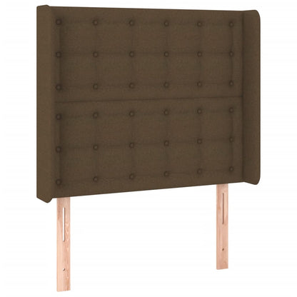 Box Spring Postel S Matrací Tmavě Hnědá 100 X 200 Cm Textil