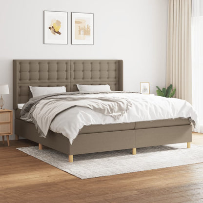 Box Spring Postel S Matrací Textil Taupe