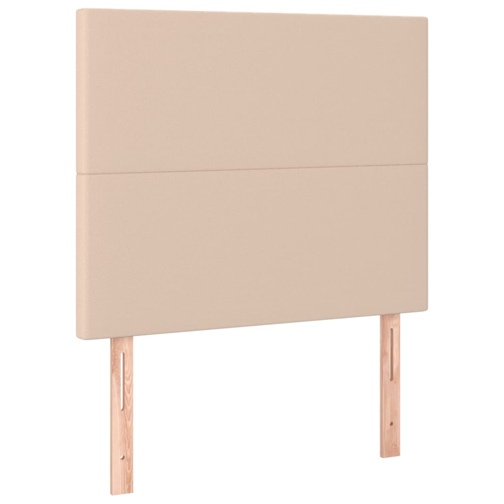 Box Spring Postel S Matrací Cappuccino 90X200 Cm Umělá Kůže